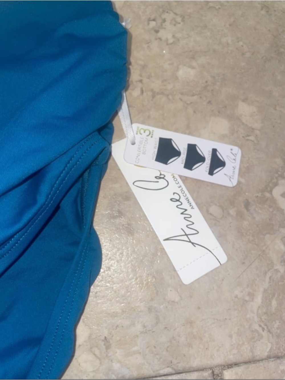 Anne Cole Convertible High Waisted Foldver Bottom NWT L - Picture 4 of 9